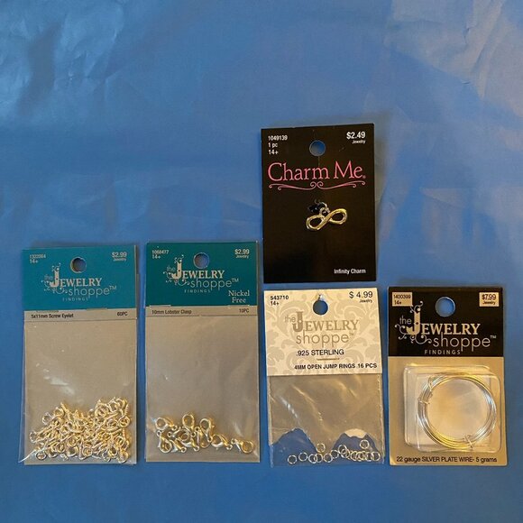 The Jewelry Shoppe jewelry making supplies assorted silver plus infinity charm - Picture 1 of 6